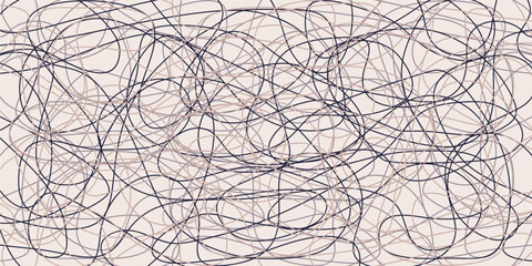 Colored tangled pattern. Abstract chaotic texture. Background with lines and waves. Art creation