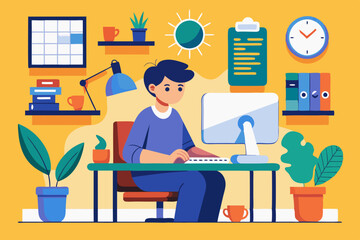 person working in office