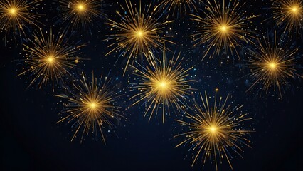 Naklejka premium fireworks on black background