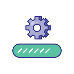 Progress Bar vector icon stock illustration