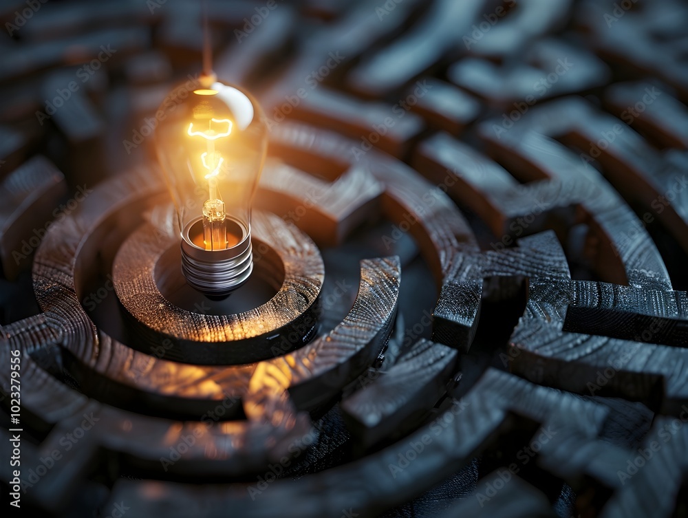 Poster illuminating the solution within a labyrinth of complexity