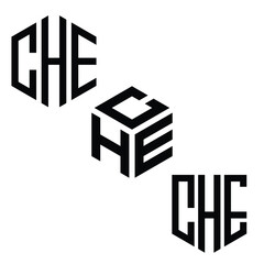 CHE Letter Mark Logo Design, Vector Design