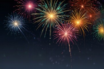 Fototapeta premium fireworks on the night sky