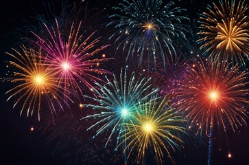 Fototapeta premium fireworks in the night sky