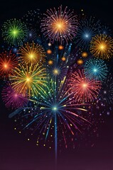 Fototapeta premium fireworks on the background