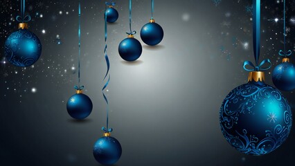 christmas background with baubles