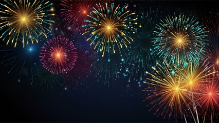 fireworks in the night sky