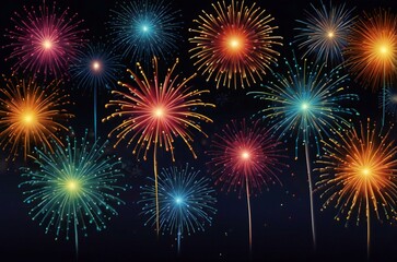 Fototapeta premium illustration of a fireworks