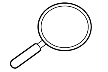 Magnifying glass | vector silhouette illustration on white background