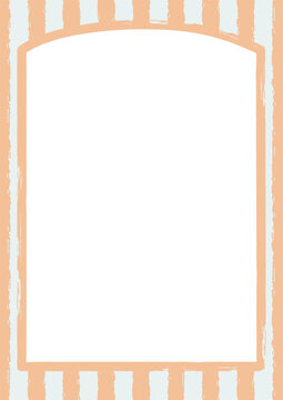 retro vaudeville seaside carnival booth page grunge mid century cartoon mask frame with rotten wood effect and rough pastel stripes vector vintage background design resource