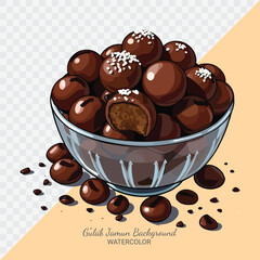 Transparent PNG Background gulab jamun