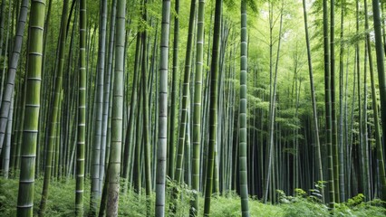 background with bamboo trees in a forest 