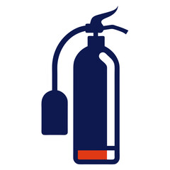 Fire Extinguisher Silhouette Illustration Isolated on White