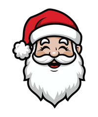 happy Santa Claus vector art illustration with white background 