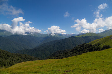 Magnificent views of the mountain village and nature of Azerbaijan