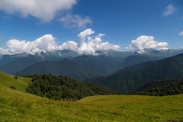 Fototapeta premium Magnificent views of the mountain village and nature of Azerbaijan