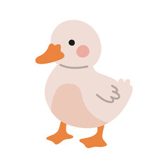 Vector illustration cute doodle duck for digital stamp,greeting card,sticker,icon,design