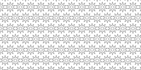 Simple sun pattern seamless pattern on white background