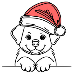 dog with santa claus hat, dog wearing santa hat