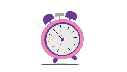 pink alarm clock, ringing, background