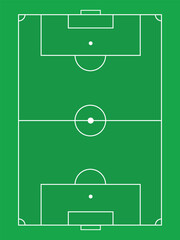 Soccer Football Field Flat Grass Classic Vector Vertical © The Thunks