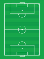 Soccer Football Field Line Grass Vector Vertical