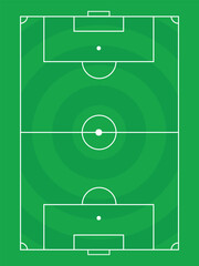 Soccer Football Field Round Circle Grass Vector Vertical