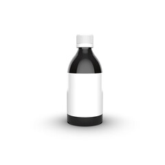 Syrup medical bottle for heatl care design, 3d render