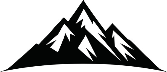 Mountain logo vector. Mountain outdoor silhouette abstract background icon design	