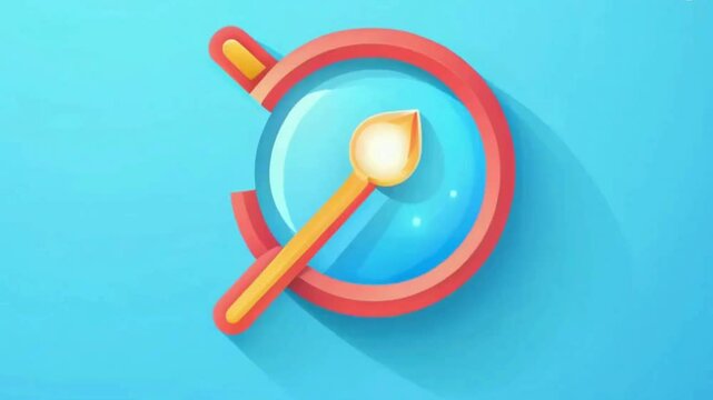 spoon and fork on blue background