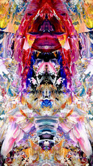 Fototapeta premium Abstract background wallpaper. Ethnic pattern. Mixtures of oil paint. Trendy hand painting canvas. Wall decor and Wall art prints Idea. 3D Texture. Art object