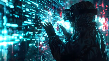 Hacker Infiltrating and Manipulating Virtual Reality World to Uncover Hidden Secrets and Data