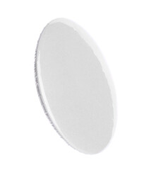 One grey button badge isolated on white