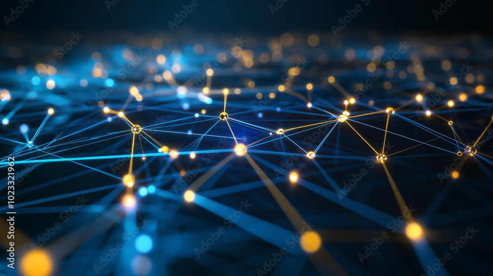 Poster a beauty futuristic abstract background in a high-tech style. shining lines and patterns resembling 