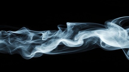Fototapeta premium Ethereal smoke wisps against a dark background, creating a mystical effect.