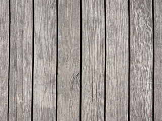 Close-up texture of wooden boards with cracks faded from time.