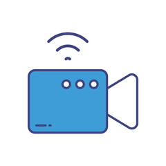 Video Call vector icon stock illustration