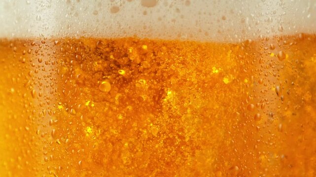 Super slow motion of pouring beer into pint . Filmed on high speed cinema camera, 1000 fps .