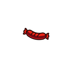 BBQ  Hotdog Grill icon flat vector design