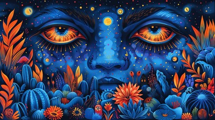 Surreal creatures seamless pattern. Imaginary characters and plants, fictional animals. Decorative fabric print, wrapping design, neoteric vector background