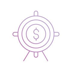 Obraz premium target gradient icon with white background vector stock illustration