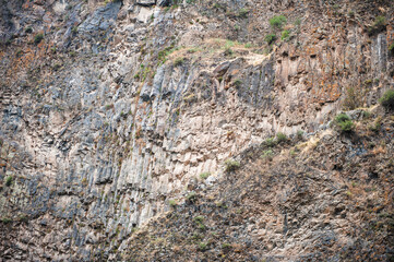 The Symphony of Stones in Garni, Armenia, hexagonal rock formations