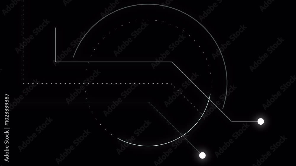 Aufkleber png alpha.abstract circle and line hud technological futuristic elements.