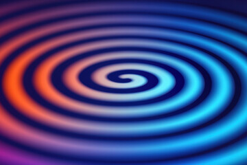 Vibrant abstract spiral pattern with a blend of blue and orange hues, perfect for backgrounds, designs, and artistic projects.