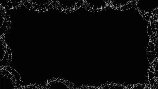 scary border frame black background video