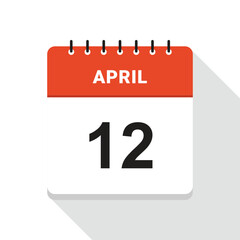 April 12 Calendar Date icon