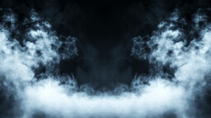 Fototapeta premium Dark, abstract background with blurred smudges of gray and black, creating a melancholic and desolate atmosphere, with an empty space for text 