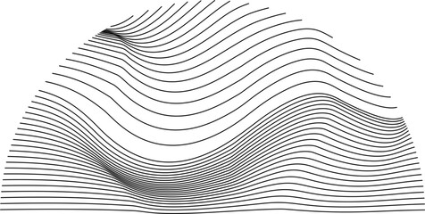 Line mesh wave design element vector