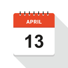 April 13 Calendar Date icon