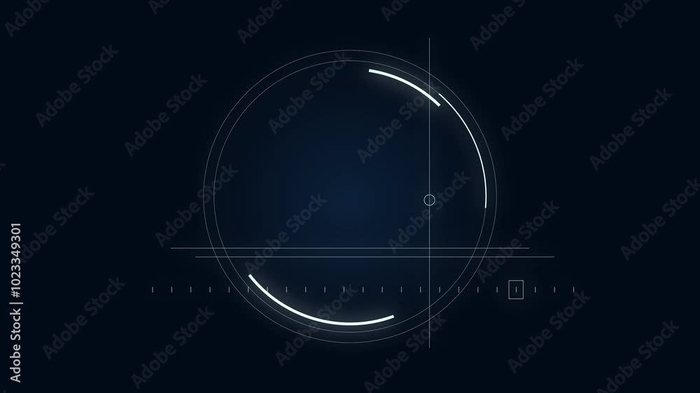 Poster Abstract Circle and line HUD technological futuristic elements.